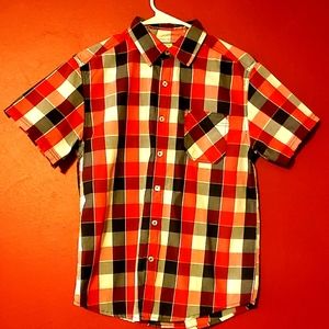 Faded Glory Plaid Short Sleeve Button-down Shirt